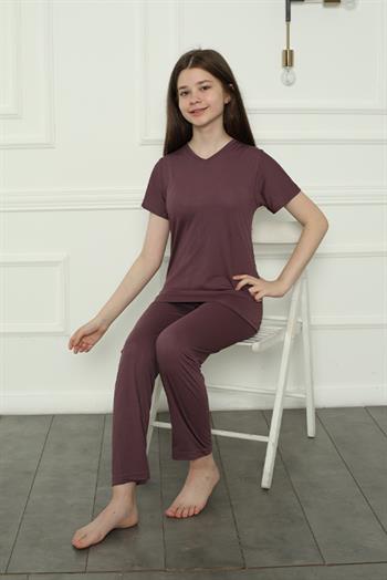 Akbeniz Kız Çocuk Penye Pijama Takım 20399