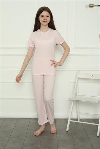 Akbeniz Kız Çocuk Penye Pijama Takım 20400