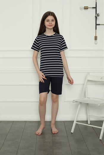 Akbeniz Kız Çocuk Penye Şortlu Pijama Takım 20407
