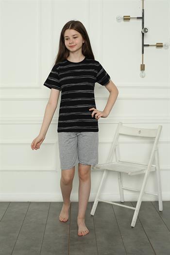 Akbeniz Kız Çocuk Penye Şortlu Pijama Takım 20405