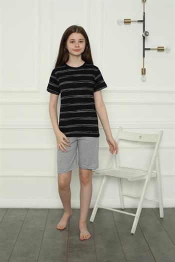 Akbeniz Kız Çocuk Penye Şortlu Pijama Takım 20405