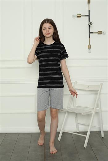 Akbeniz Kız Çocuk Penye Şortlu Pijama Takım 20405