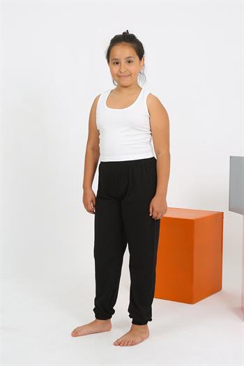 Akbeniz Kız Çocuk Sıfır Kol Beyaz Penye Pijama Takım 20433