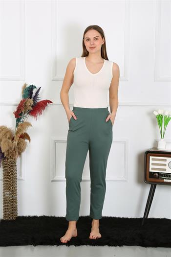 Akbeniz Pamuklu Haki Tek Alt Pijama 27523