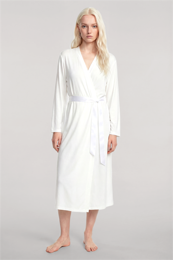 Akbeniz Uzun Kimono 3lü Takım Ekru