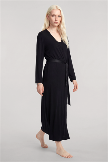 Akbeniz Uzun Kimono 3lü Takım Siyah
