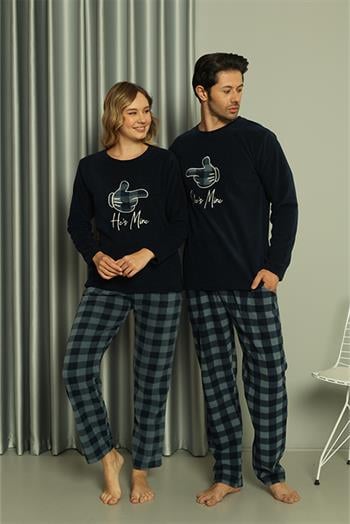 Akbeniz Welsoft Erkek Polar Sevgili Kombini Pijama Takımı 50123 Tek Takım Fiyatıdır 