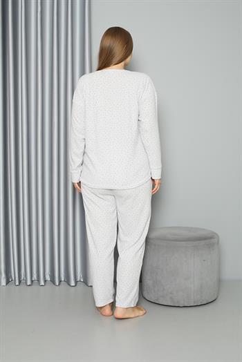 Akbeniz Welsoft Polar Kadın Büyük Beden Pijama Takımı 808050