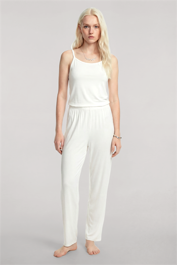 Yumuşak Dokulu Minimal İp Askılı Atlet Ekru