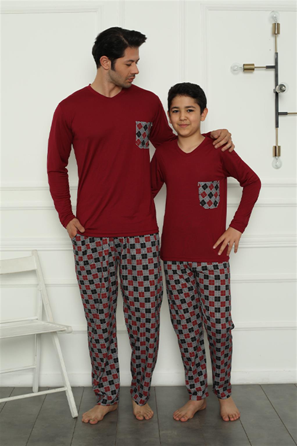 Akbeniz Baba Oğul  Aile Pijama Takım Ayrı Ayrı Satılır Fiyatları Farklıdır 50108
