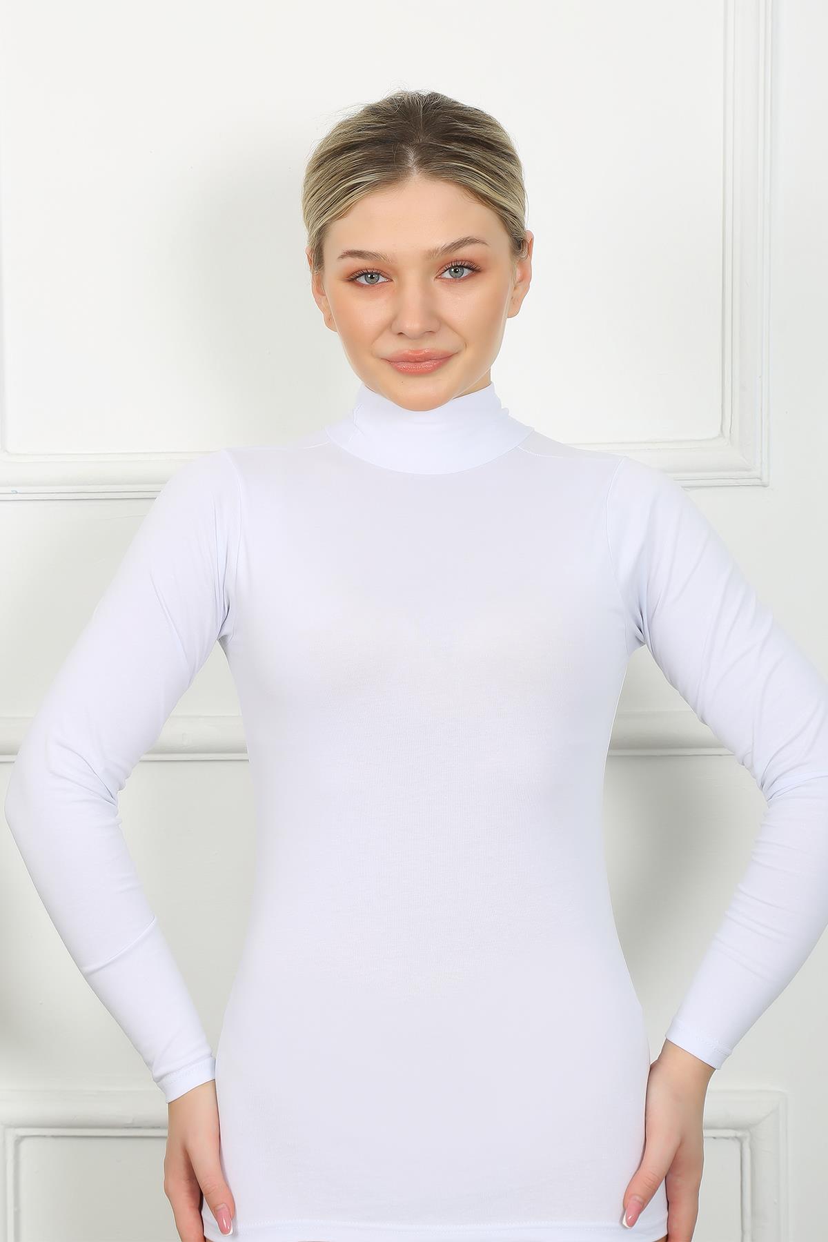 Akbeniz Bayan Uzun Kol Boğazlı Body 247