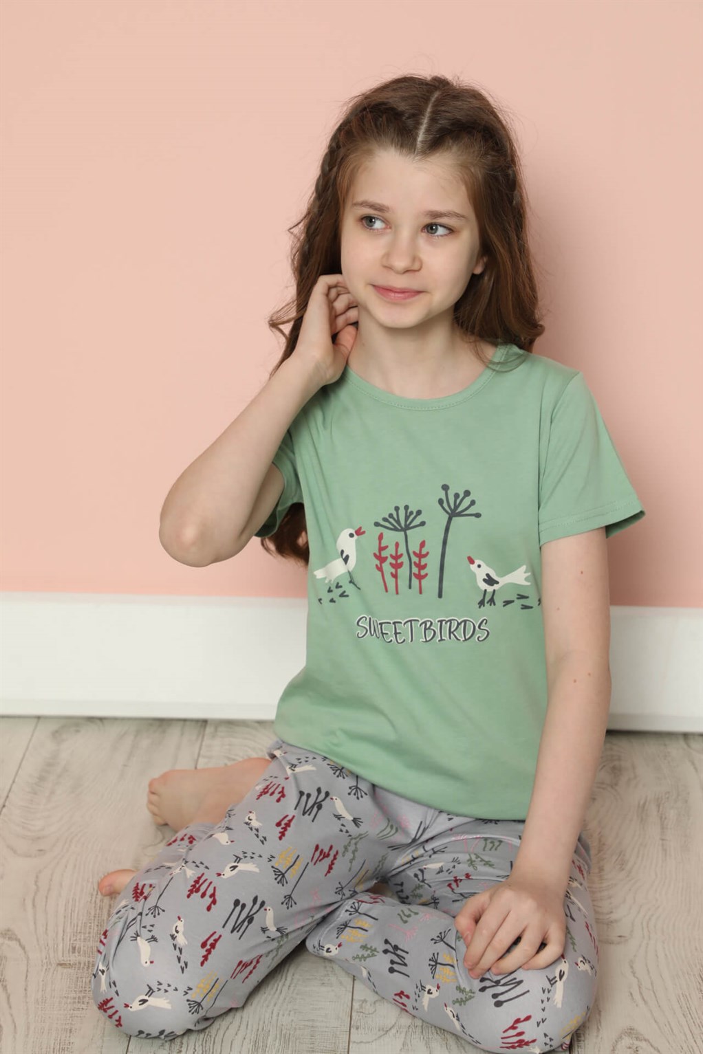 Akbeniz Çocuk Pamuk Kısa Kollu Pijama Takımı 20585Y