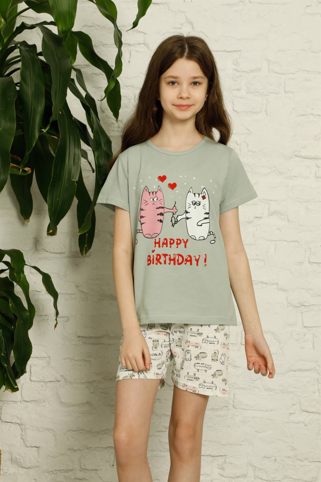 Akbeniz Çocuk Pamuk Şortlu Pijama Takımı 4629