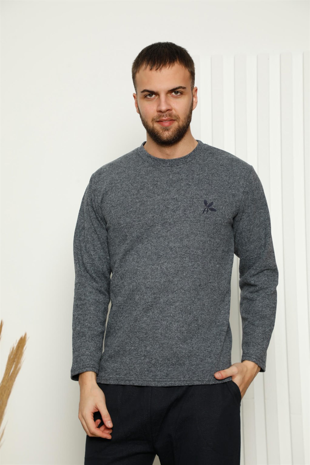 Akbeniz Erkek %100 Pamuk Cepli Uzun Kollu Pijama Takımı 6771