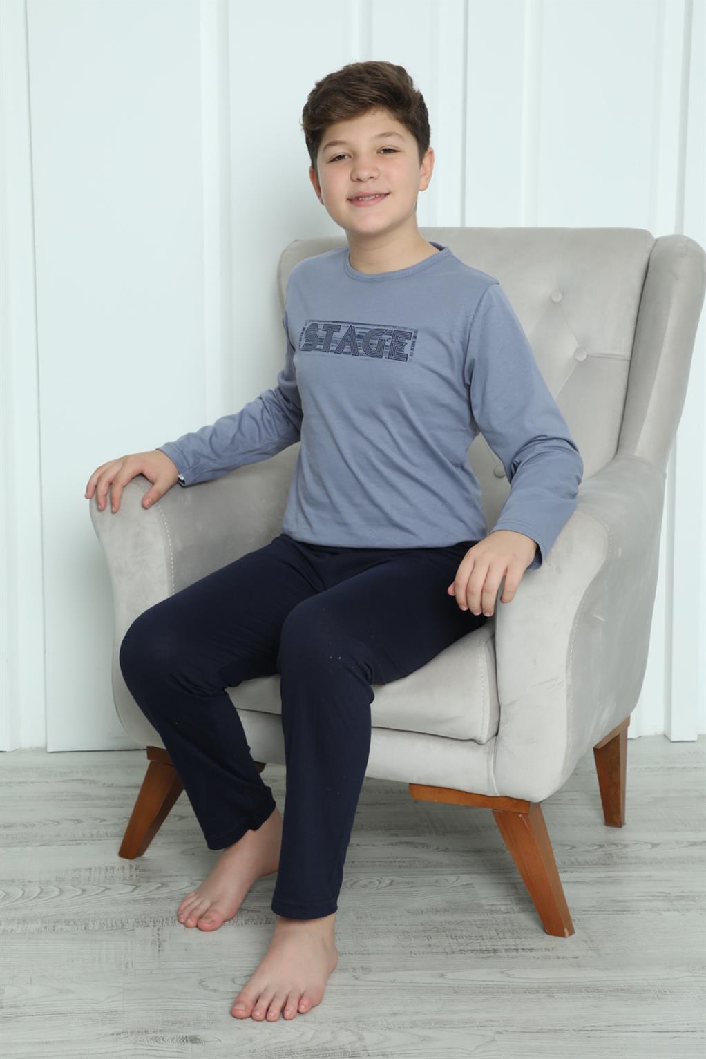 Akbeniz Erkek Çocuk Penye Pijama Takım 20411