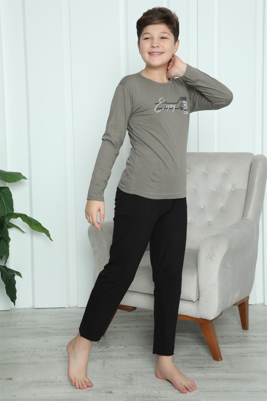 Akbeniz Erkek Çocuk Penye Pijama Takım 20418