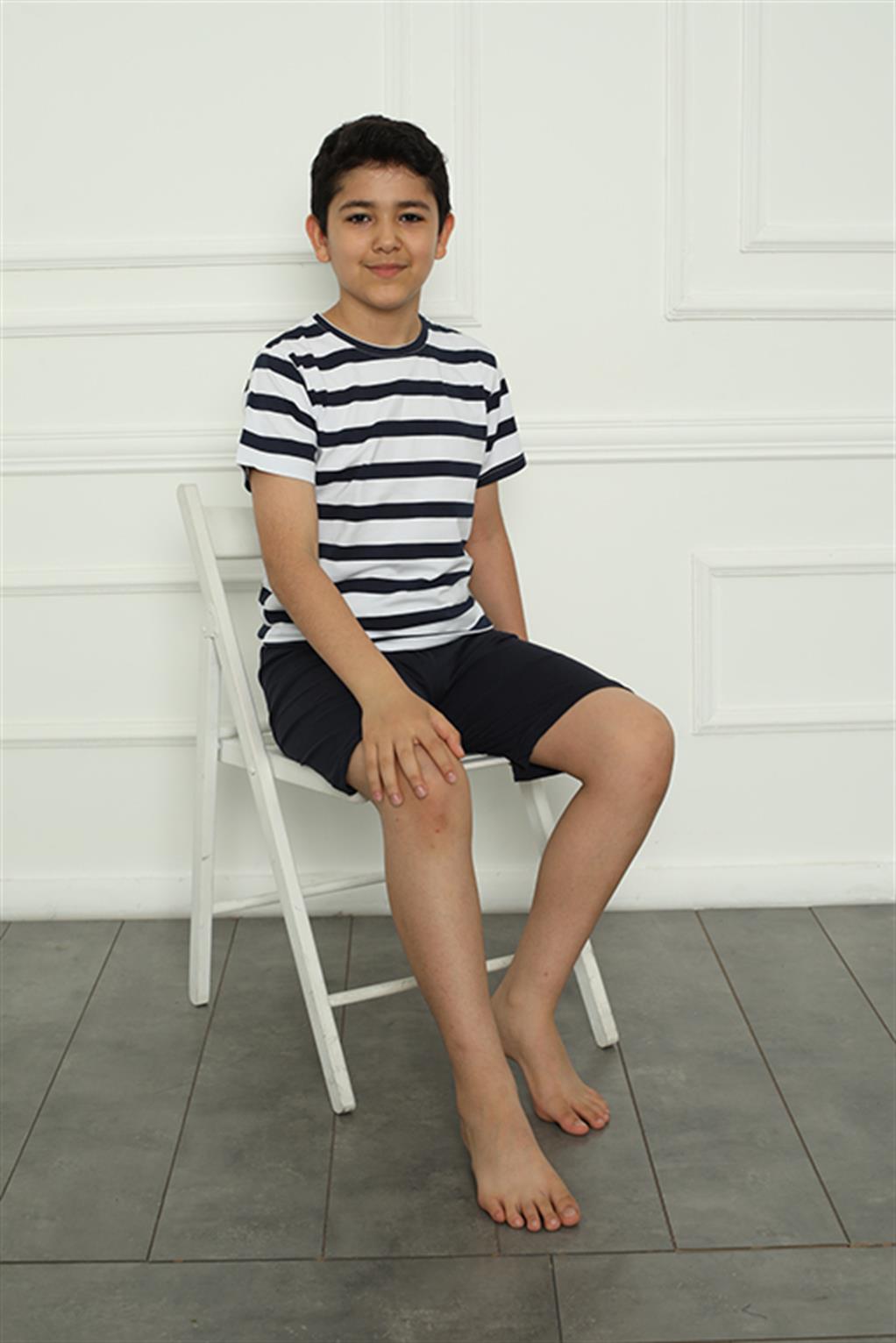 Akbeniz Erkek Çocuk Penye Şortlu Pijama Takım 20393
