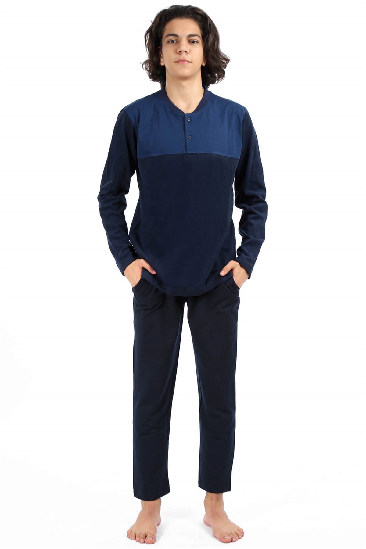 Akbeniz Erkek Lacivert Pijama Takım 6694