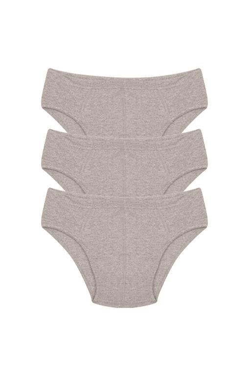 Akbeniz Erkek Pamuk 3lü Gri Slip 40129