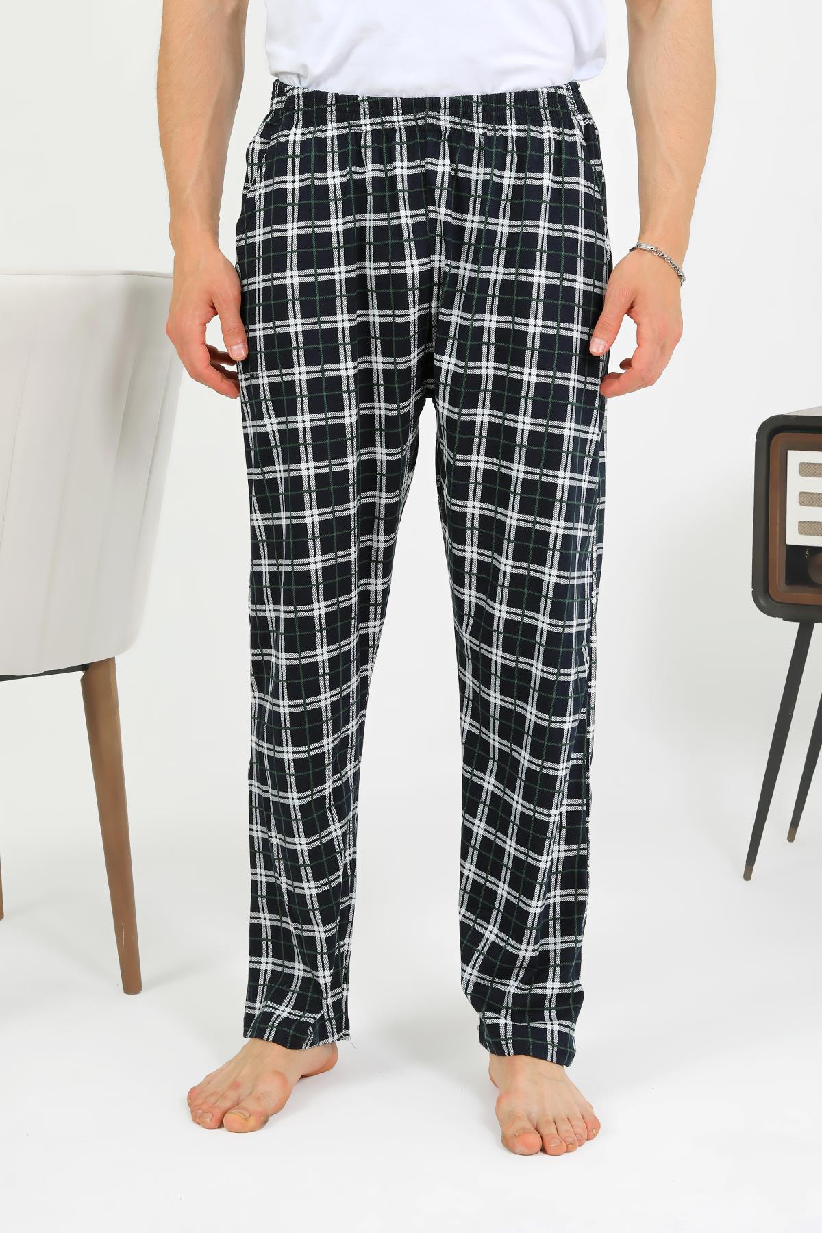 Akbeniz Erkek Pamuk Tek Alt Pijama Lacivert 27562