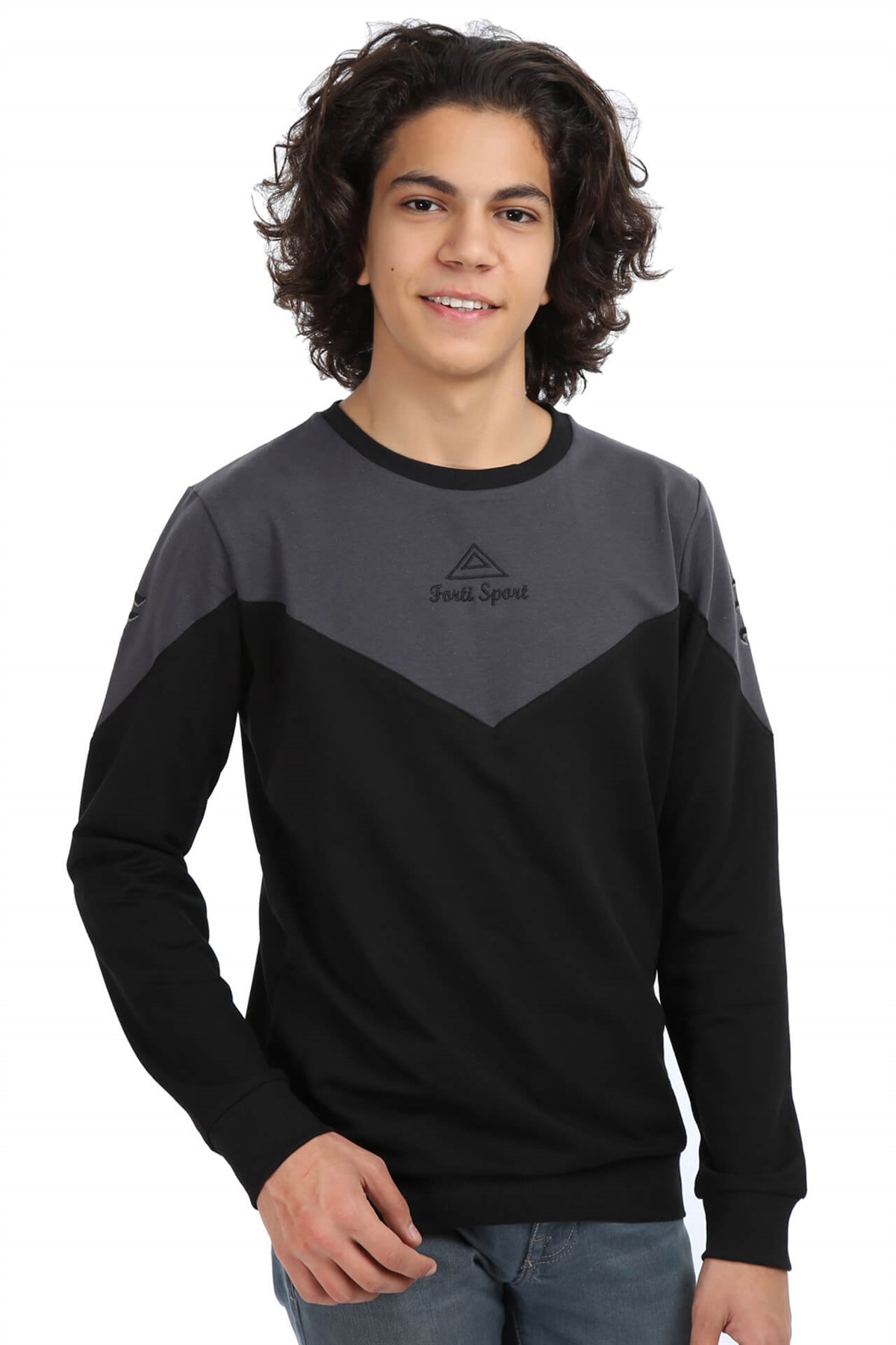Akbeniz Erkek Siyah Antrasit Sweatshirt 2758