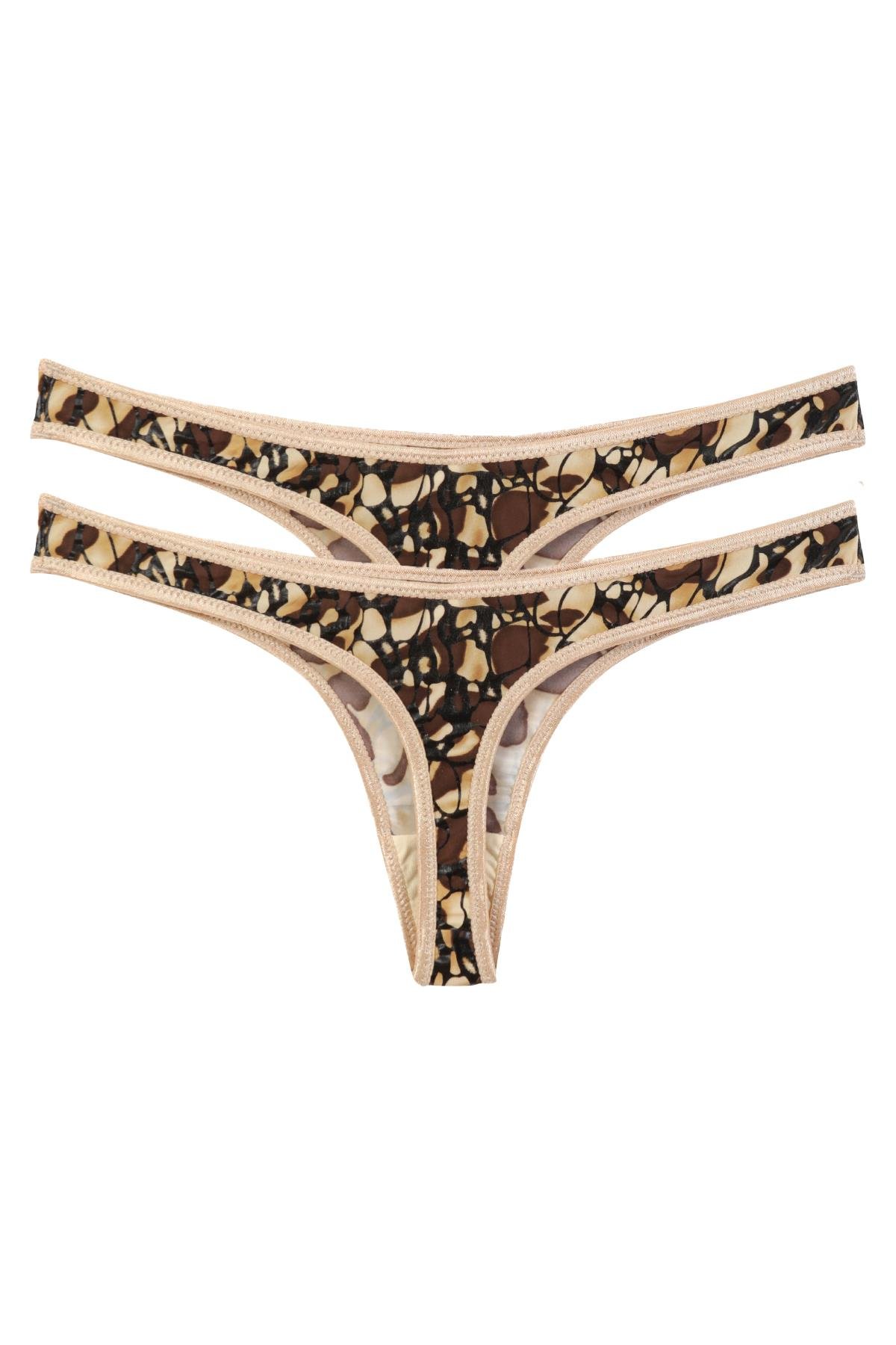 Akbeniz Kadın Desenli 2’li Tanga Slip