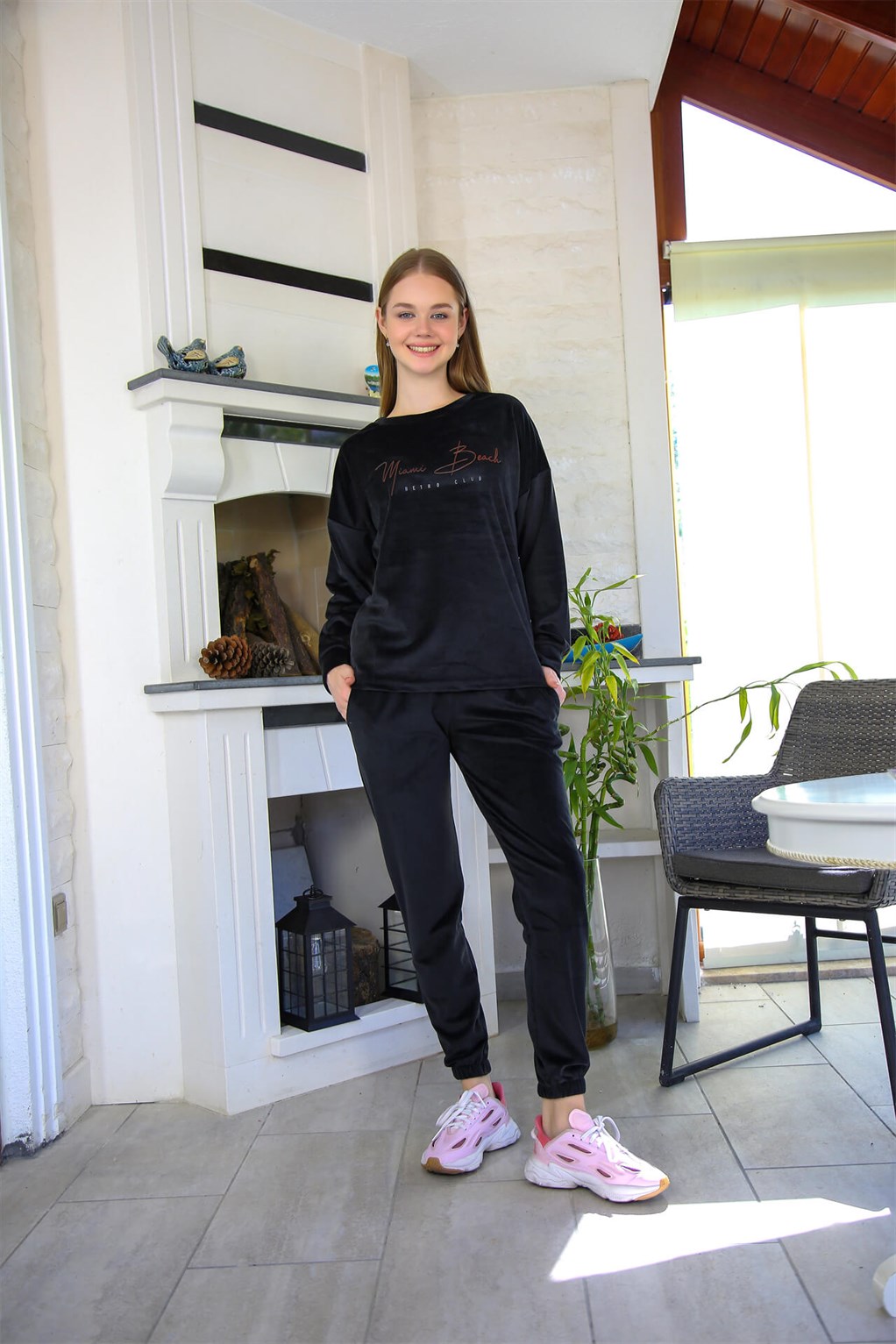 Akbeniz Kadın Kadife Pijama Takım 9079