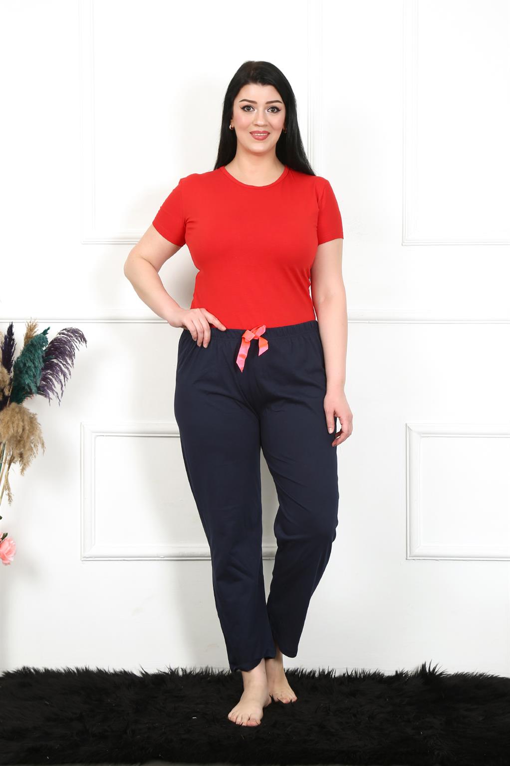 Akbeniz Kadın Pamuklu Büyük Beden Alt Pijama 27472