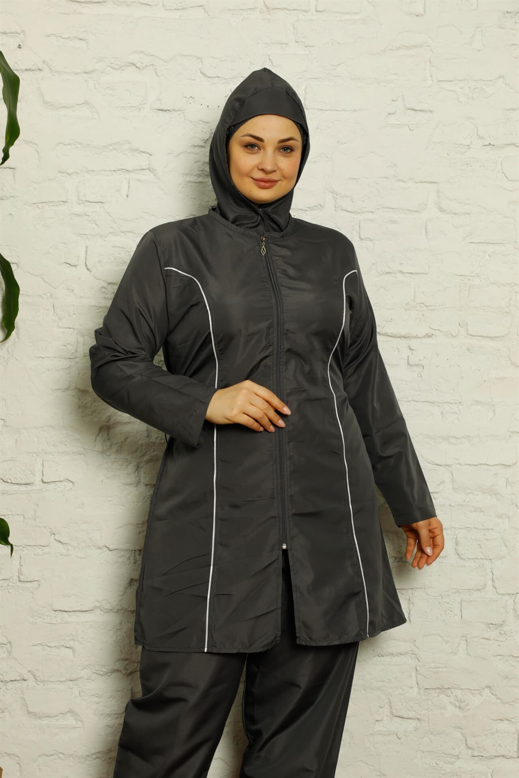 Akbeniz Tam Tesettür Büyük Beden Mayo 32016