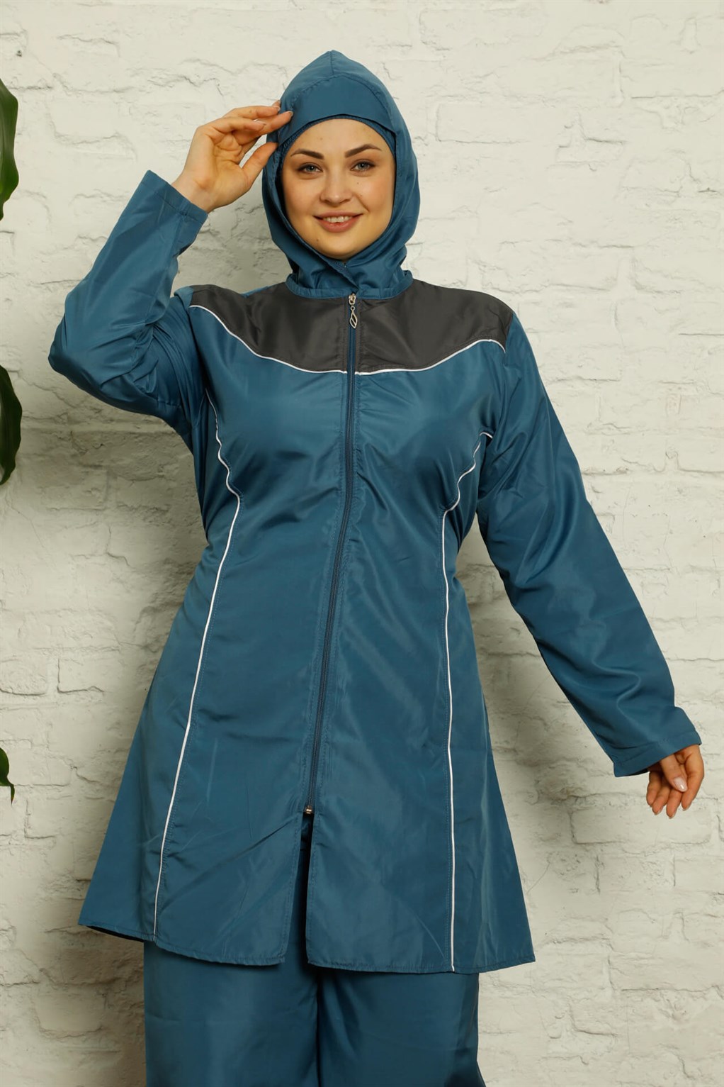 Akbeniz Tam Tesettür Büyük Beden Mayo 32022