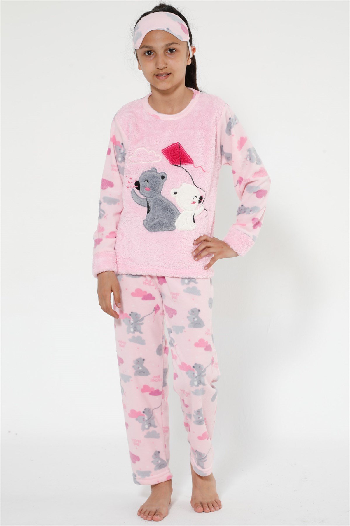 Akbeniz Well Soft Kız Çocuk Pijama Takımı 4523