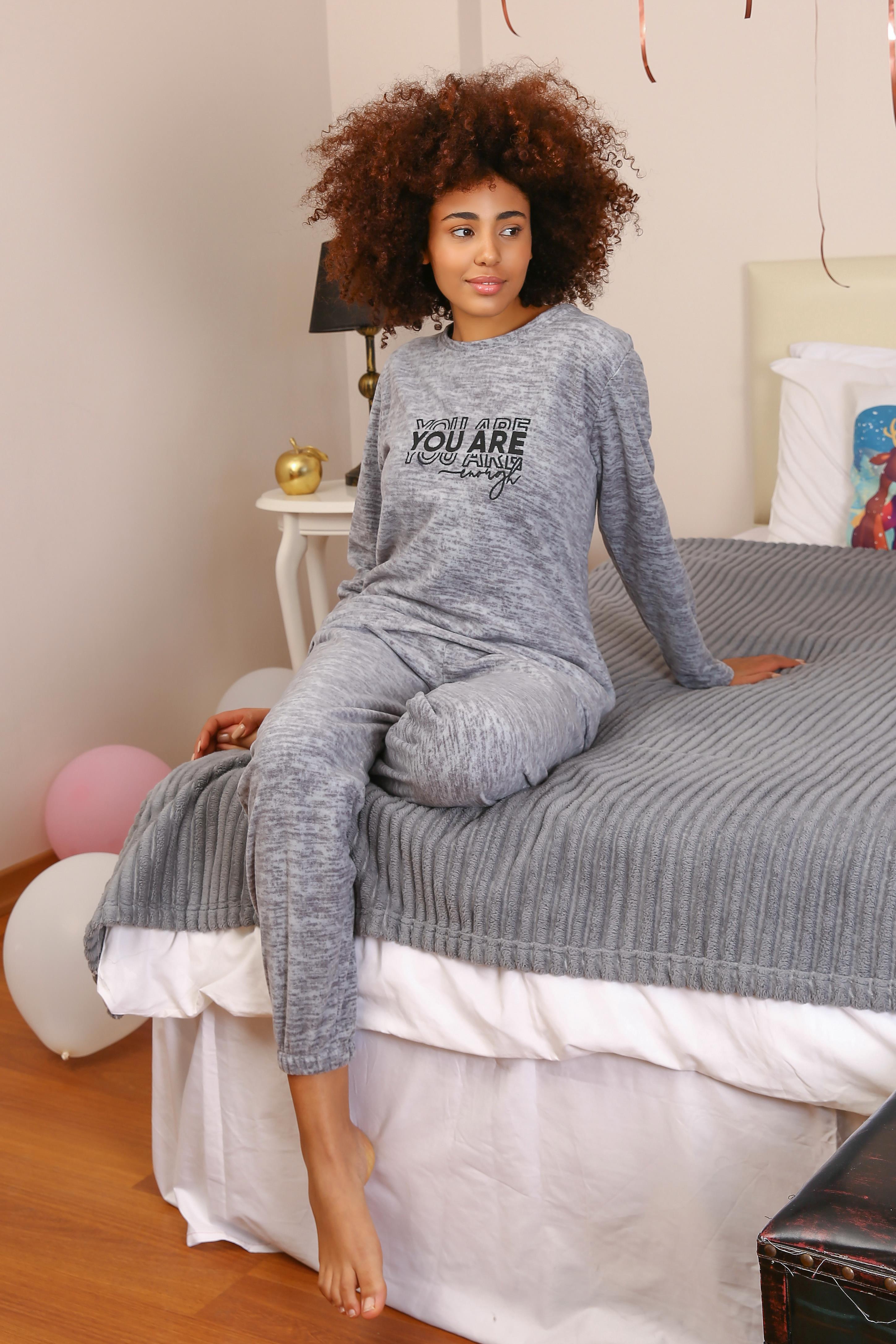 Akbeniz Welsoft Polar Kadın Pijama Takımı 8518