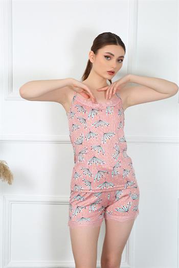 Akbeniz Kadın İp Askılı Şortlu Pijama Takım 3598