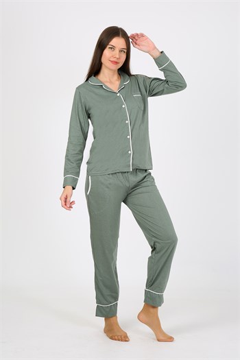 Akbeniz Kadın Penye Uzun Kol Pijama Takım 2775