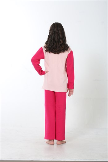 Akbeniz Kız Çocuk Penye Pijama Takım 4503