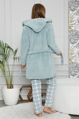 Akbeniz Welsoft Polar Kadın 3'lü Pijama Takımı 8105
