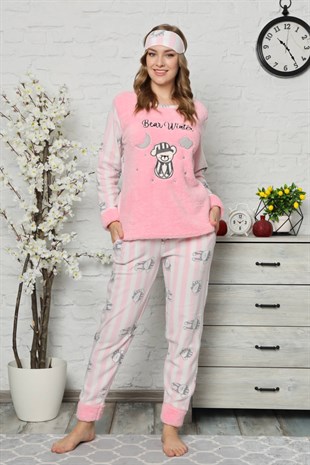 Akbeniz Welsoft Polar Kadın Pijama Takımı 8068