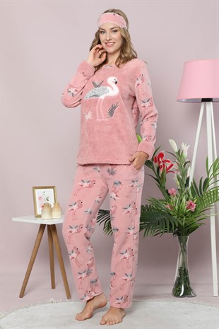 Akbeniz Welsoft Polar Kadın Pijama Takımı 8077