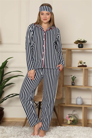 Akbeniz Welsoft Polar Önden Düğmeli Kadın Pijama Takımı 8086