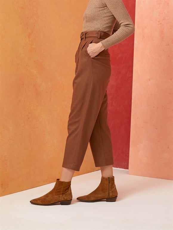 Kışlık Mila pantolon kahverengi | Vesna