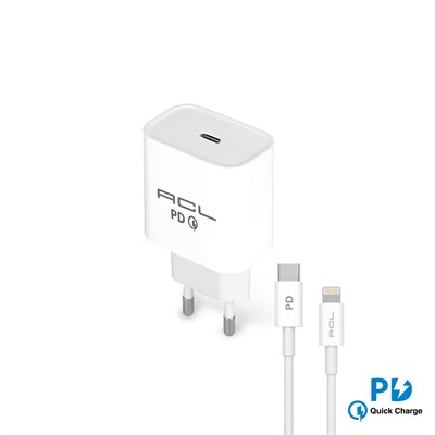 L3 PowerClassic™ PD Quick Charge 3A Type-C to Lightning Duvar Şarj Aleti