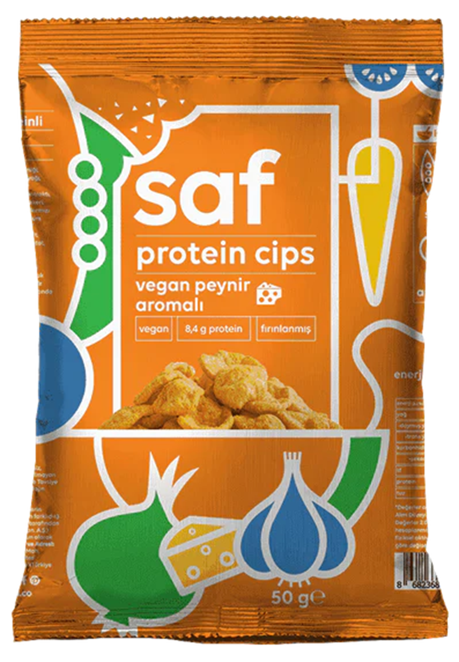 vegan peynir aromalı protein cips 50 gr