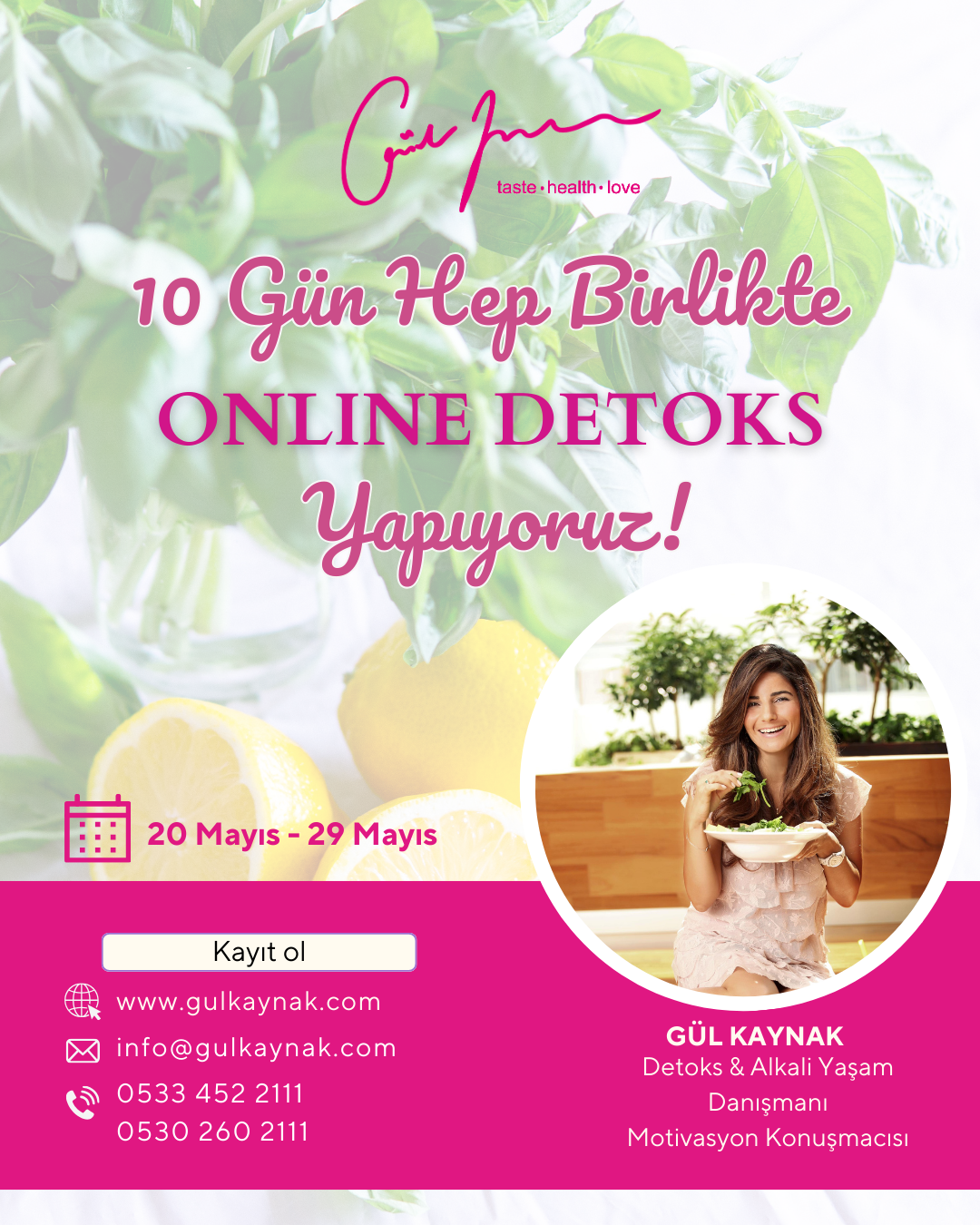 10 Günlük Kişisel Takipli Online Detoks Grubu