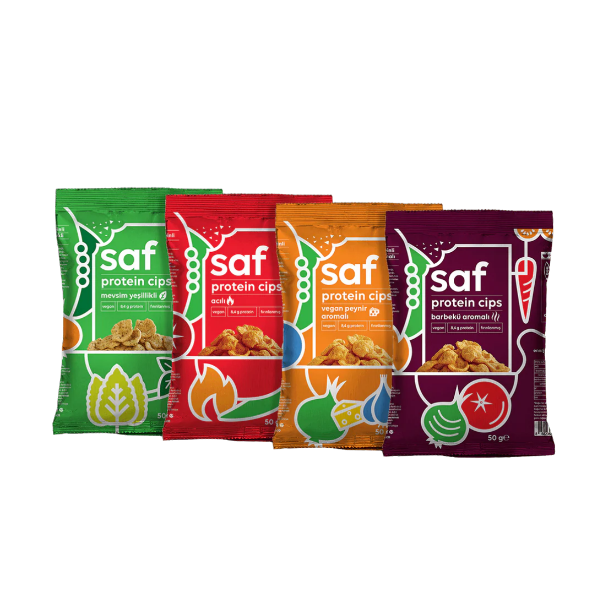 karışık protein cips 50 gr x 4