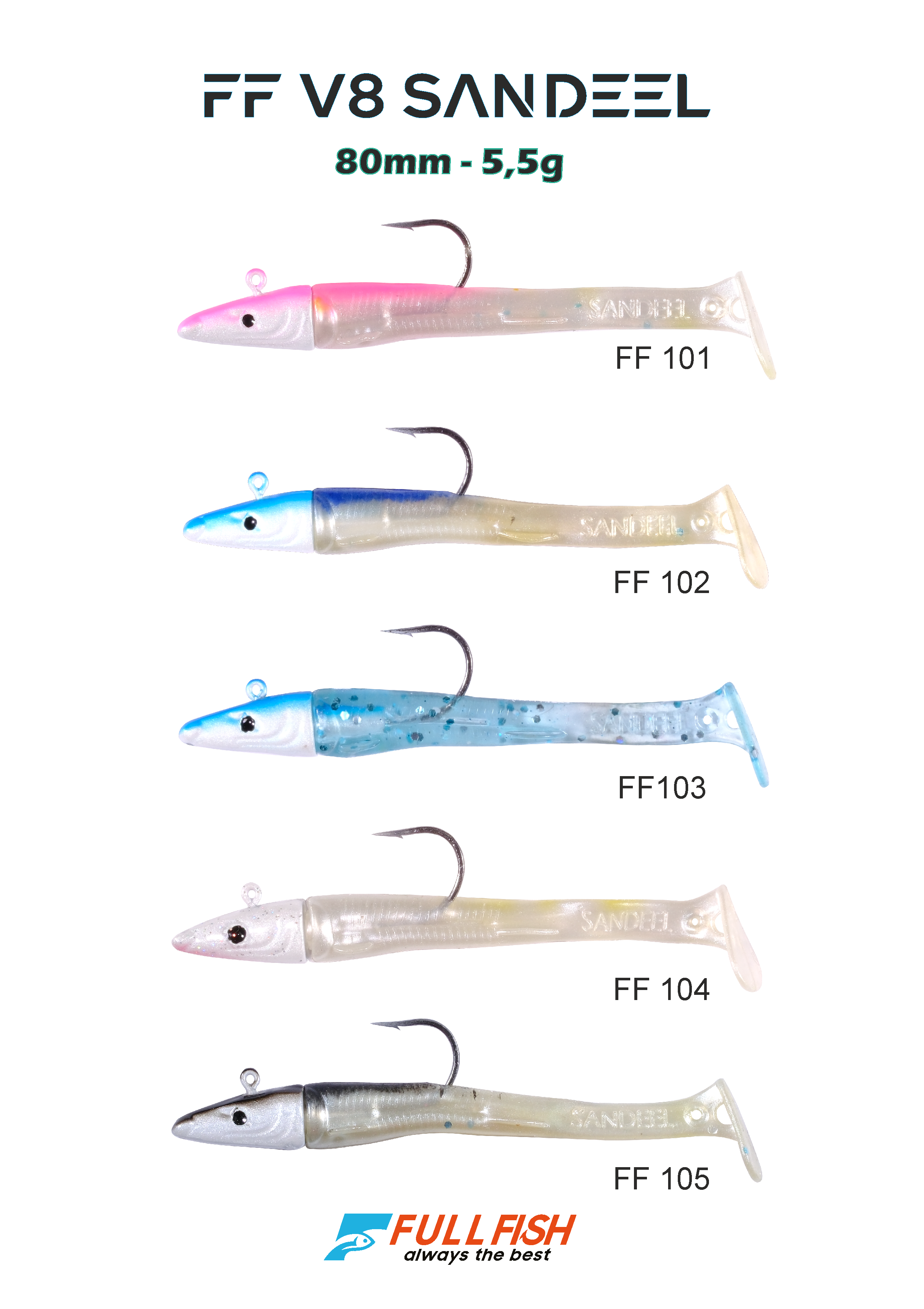 v8 sandeel 80mm 5,5g