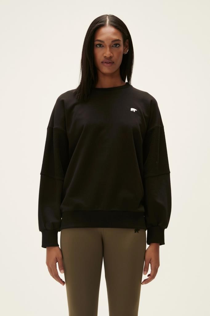 BadBear Phobe Crewneck Nıght Siyah Kadın Sweatshirt