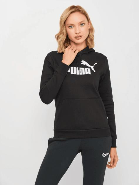 Puma Ess Logo Fl Hoodie Kadın Siyah Sweatshirt 586788 01