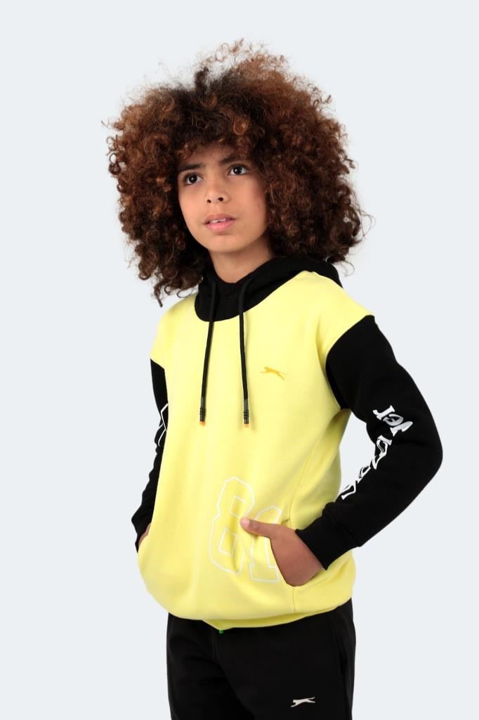Slazenger Erkek Çocuk Sweatshirt Djuro Unisex Çocuk Sweatshirt Sarı ST22WC029-703