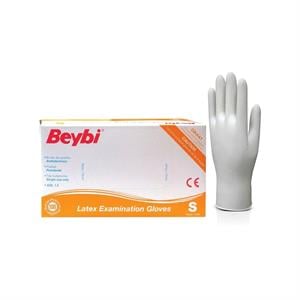 Beybi,BEYBİ Muayene Eldiveni 100'lü Kutu Pudralı Small Boy Lateks