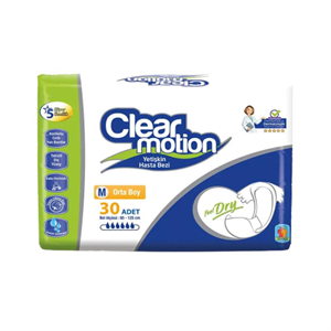 CLEAR MOTION,Clear Motion Yetişkin Bel Bantlı Hasta Bezi Medium